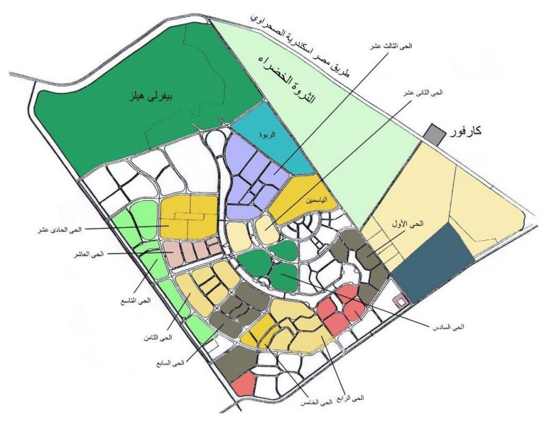 خريطة الشيخ زايد - مشروعات الشيخ زايد الجديدة